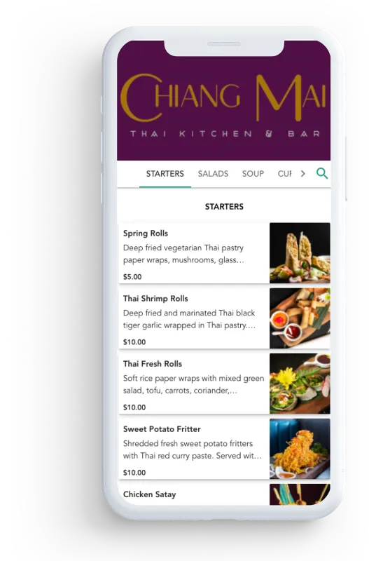 Chiang Mai smartphone restaurant app